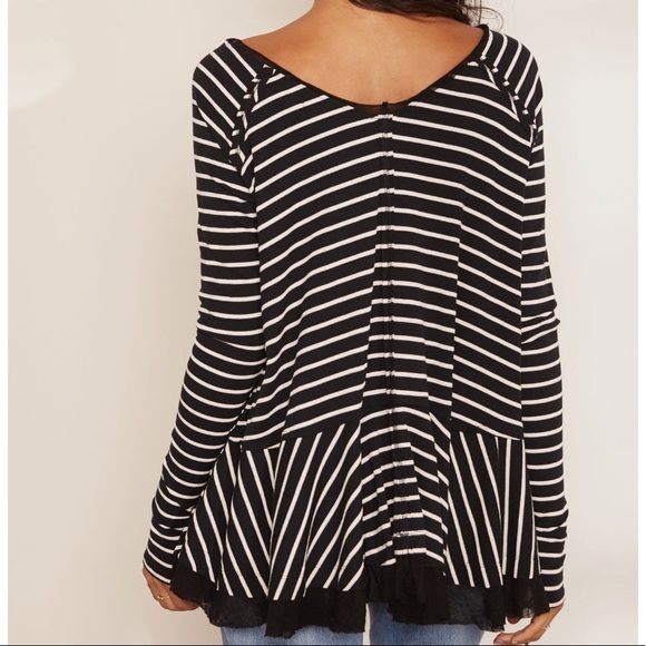 Free People | Tangerine Stripe Tee - Picture 2 of 9